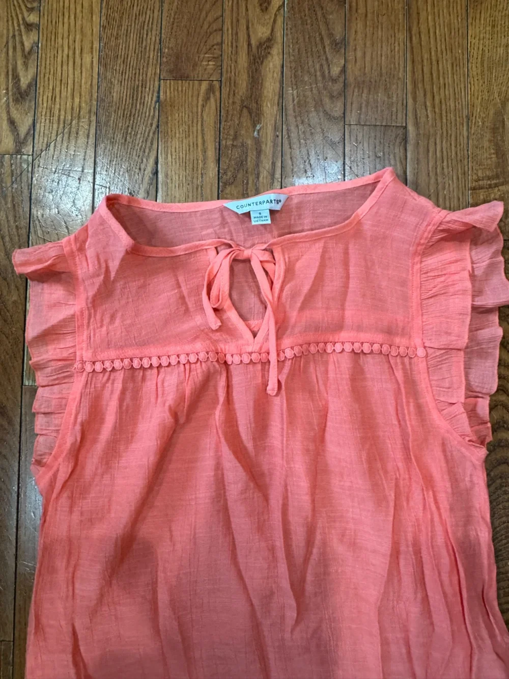 Counterparts Pink Tie-Front Ruffle Babydoll Dress - Picture 3 of 5